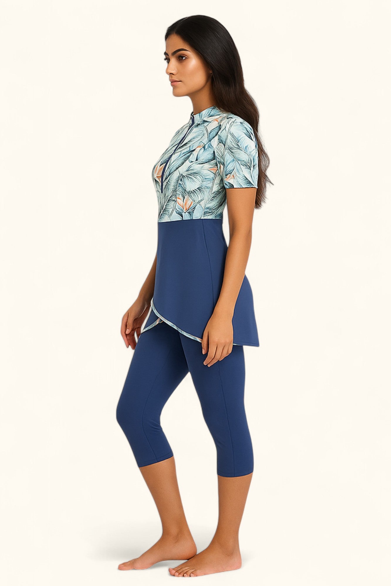 MODEST NOURA - Short Sleeves & Capri Pants Burkini - Tropical
