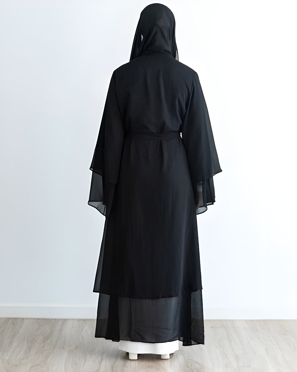 Nayla Abaya with Hijab - Black