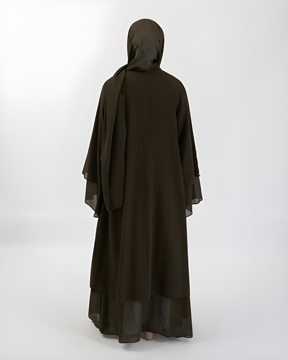 Nayla Abaya with Hijab - Khaki