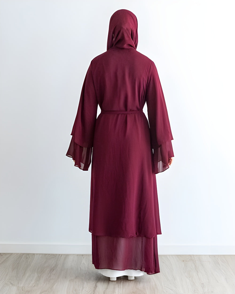 Nayla Abaya with Hijab - Red