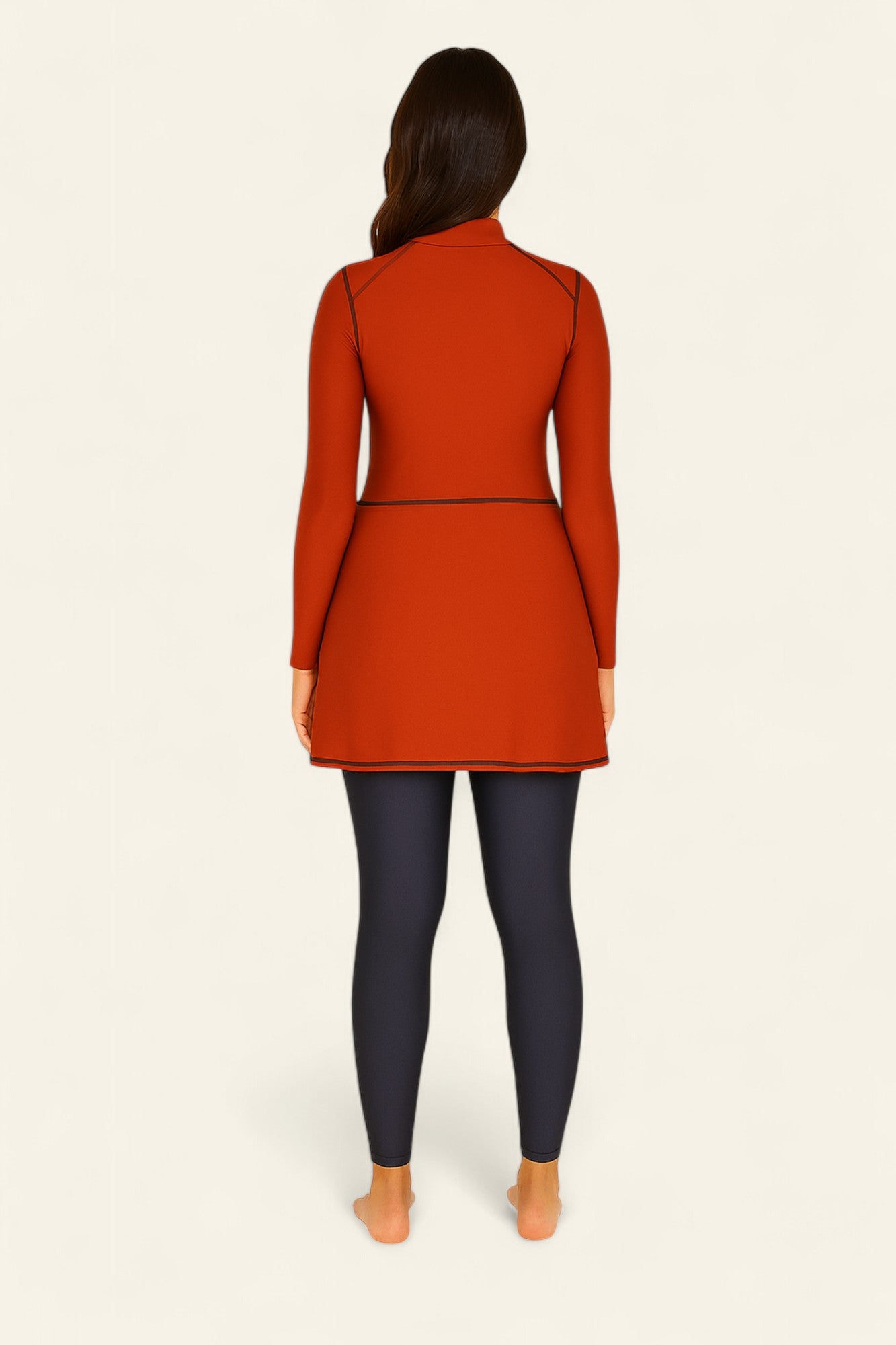 MODEST MIRA - 4-piece cross-over burkini - Orange