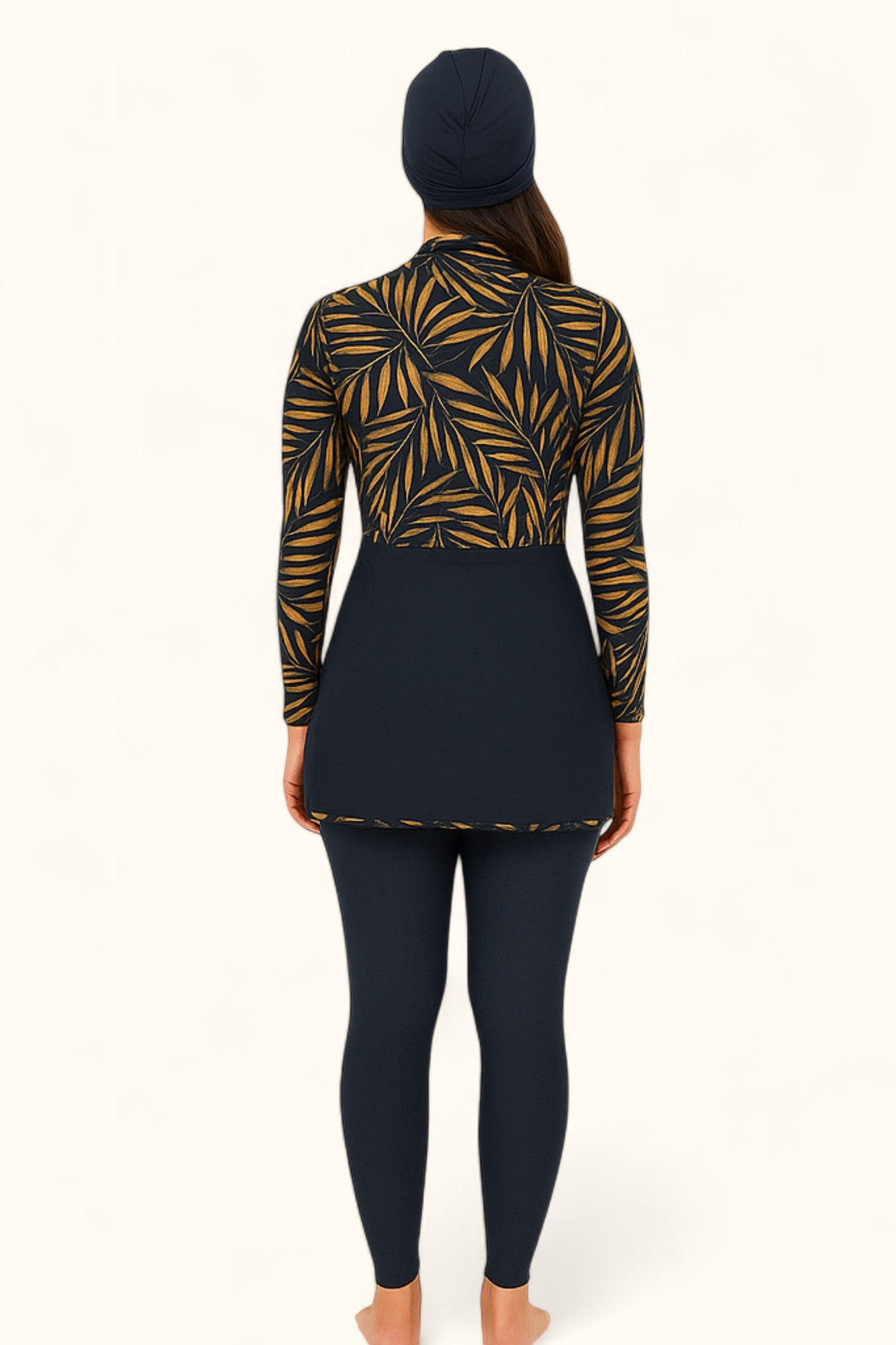MODEST MIRA - 4 pieces cross-over burkini - Gold Bamboo