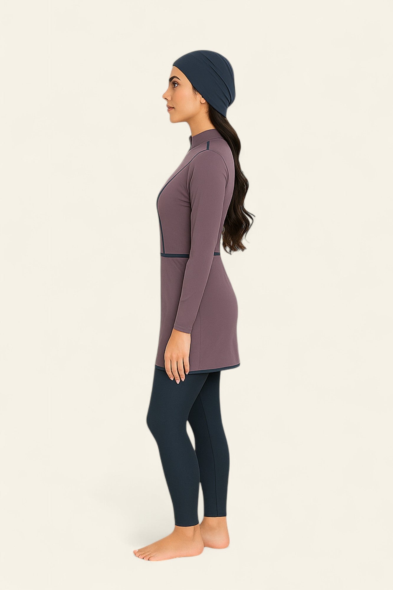 MODEST MIRA - 4-piece cross-over burkini - Purple