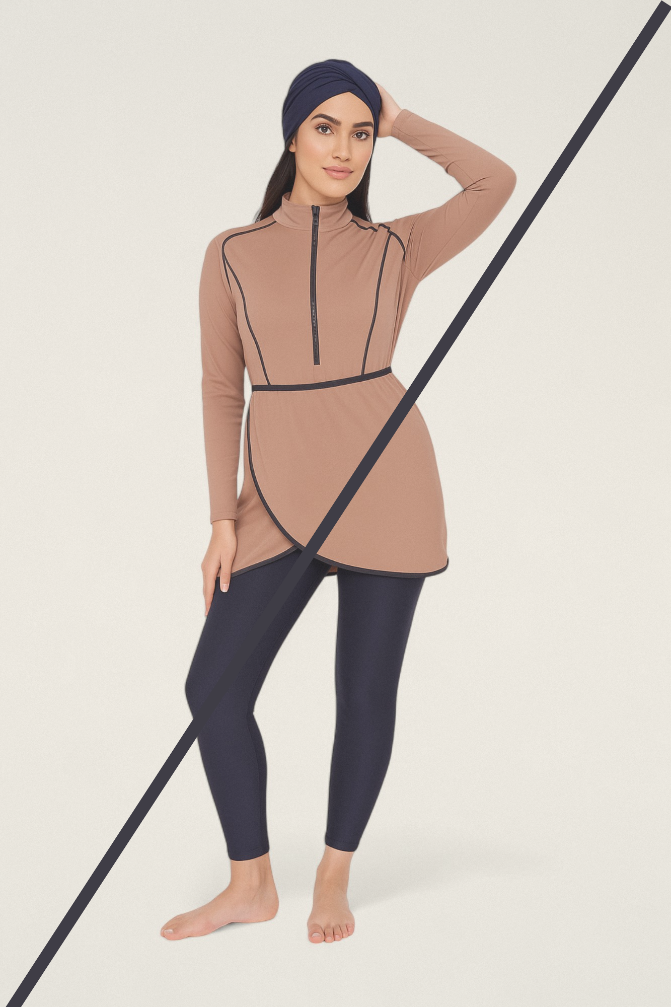 MODEST MIRA - Cross-over burkini - Nude