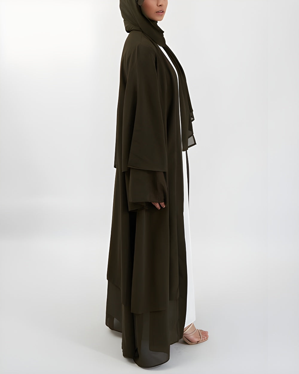 Nayla Abaya with Hijab - Khaki